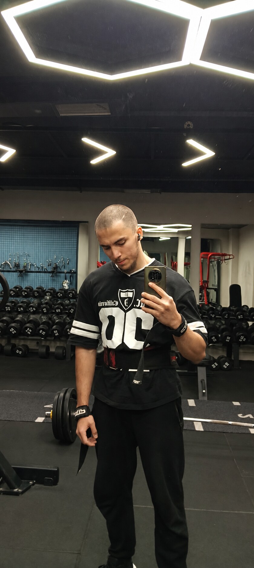 Hassan during his own gym training
